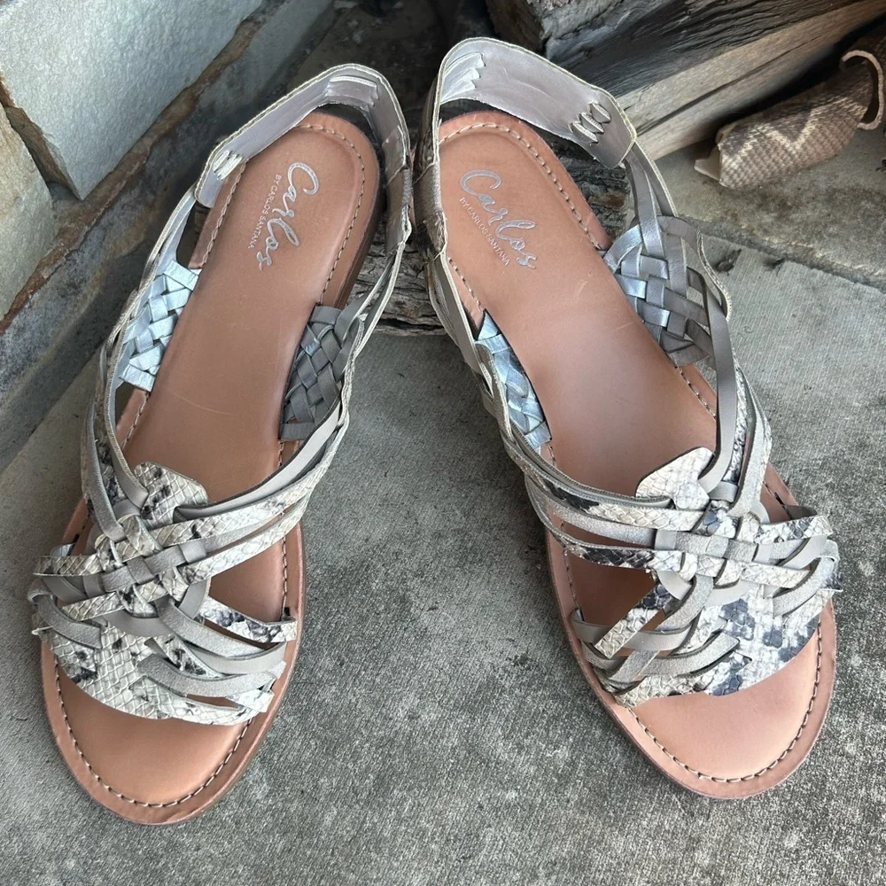 Carlos by Carlos Santana Mavin‎ slingback sandal in driftwood Sz-8.5. J